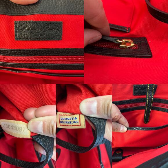 DOONEY & BOURKE X-LARGE BLACK PEBBLED LEATHER SHOULDER BAG - Picture 16 of 16